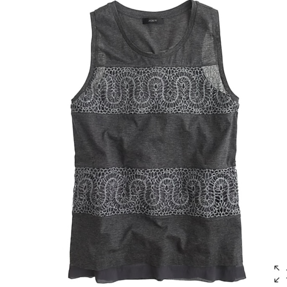 X-Large J. Crew Lace Panel Tank Top